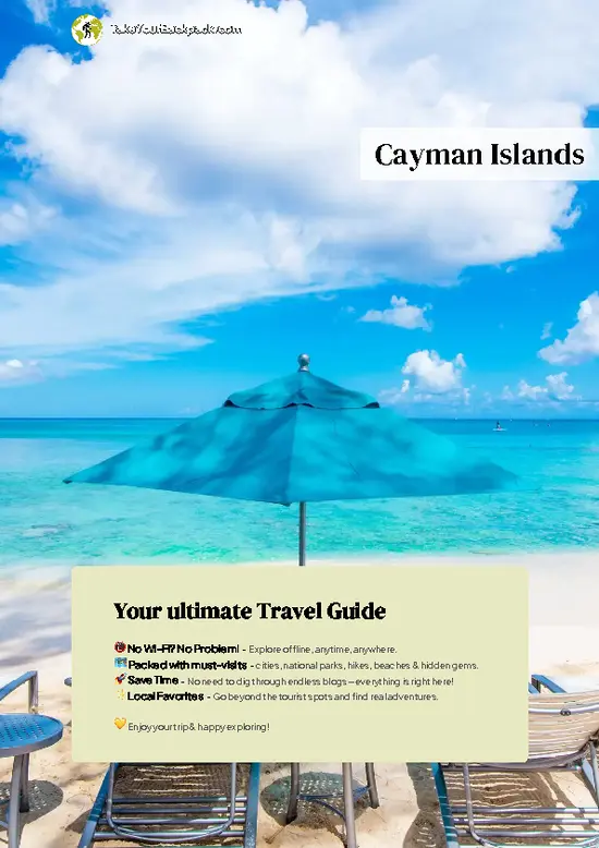 example page 0 from our offline Travel Guide for Cayman Islands